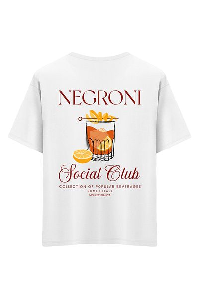 Mounte Bianca Unisex Negroni - Μπλουζάκι Oversize