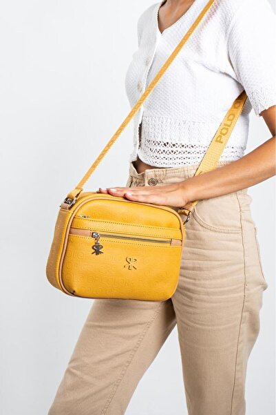 ImPolo Geantă de umăr pentru femei EstaMustard Yellow - Dimensiune 21x27