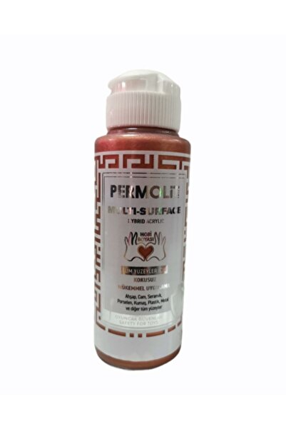 Permolit Metalik Bakır Rengi Hobi Boyası Multı-surface Akrilik Boya Tüm Yüzey...