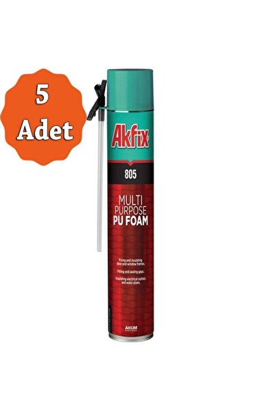 Akfix 805 Çok Amaçlı Poliüretan Pipetli Pu Köpük 850 g 5 Adet