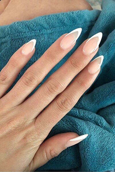 TAKIŞTIR 12'li Şeffaf Renk French Takma Tırnak Set