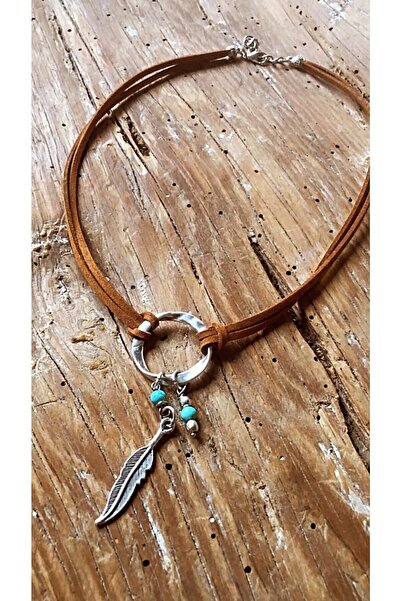 by özllem Tasarım Nubuk Choker Kolye