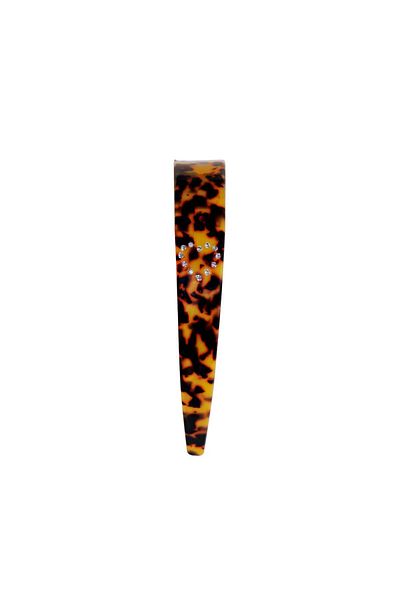 Roberta Lorenz Leopard Patterned Crystal Stone Acetate Crown