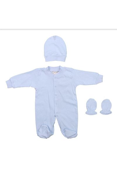 Sebi Combed Cotton Gloved Headed 3 Piece Jumpsuit