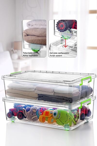 Nandy Home Elite Line Set of 2 - Multi-Purpose Storage and Organization Set with Wheels
