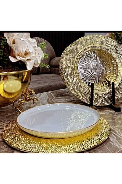 MEYLACO 6'lı Sunum Sofralarda Şıklık Yaratacak Supla Ölçü:30x30