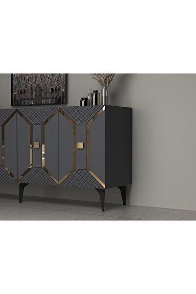 Genel Markalar Elegancee 19 Cm Sehpa,tv Ünitesi Mobilya Ayağı ( 5 Adet) Siyah...