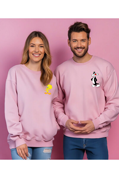 YOHO SPORT Дорогий Combin Sylvester & Tweety Бавовняний світшот з принтом - Т...