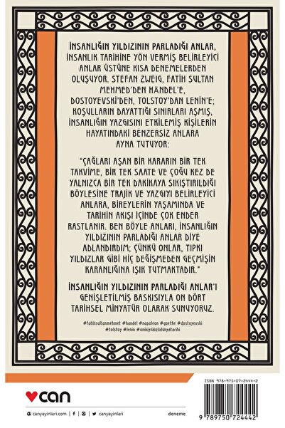 Can Yayınları İnsanlığın Yıldızının Parladığı Anlar
