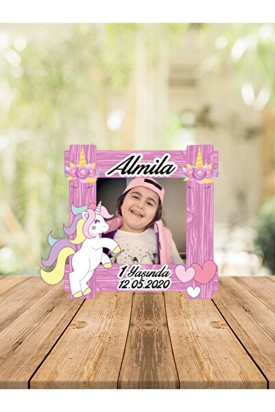 Melek Atölye - Bebek Çocuk Doğum Günü Resimli Ahşap Magnet Unicorn 12 Li Atol...