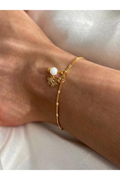 MagicStone Kadın Doğaltaşlı Papatya Halhal