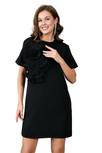 WOMAN VISION Rochie de dama cu decolteu cu flori - maneca scurta, model 128