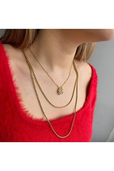 Genel Markalar Kalp Yonca Açılabilir Mıknatıslı Çelik Kolye