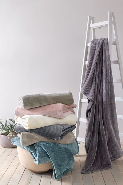 Yataş Anthracite Adel Wellsoft Tv Blanket - 140X190 cm