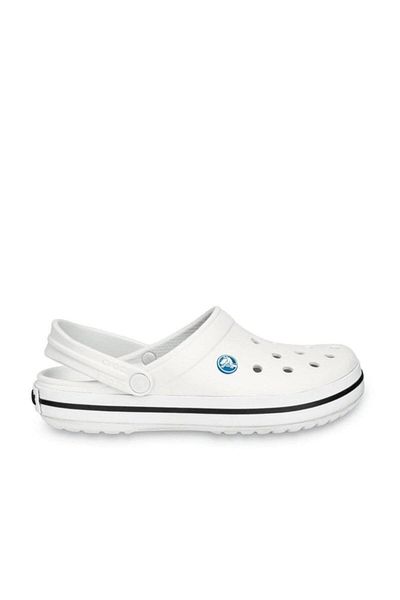 Crocs White Unisex Crocband Slippers - 11016-100
