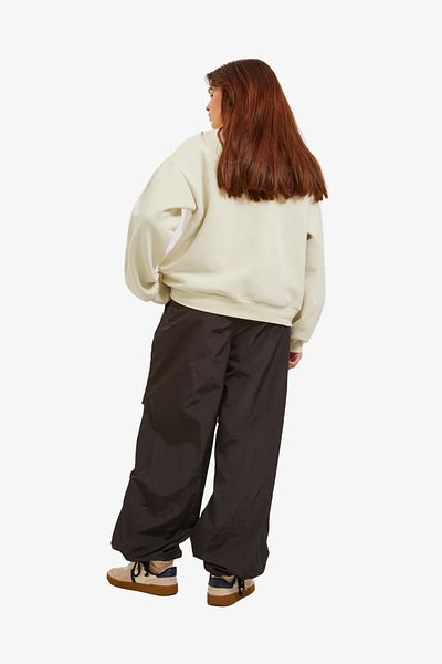 JJXX Γυναικείο λευκό φούτερ Jxella Loose Crew Ls Swt 12241324 -λευκό