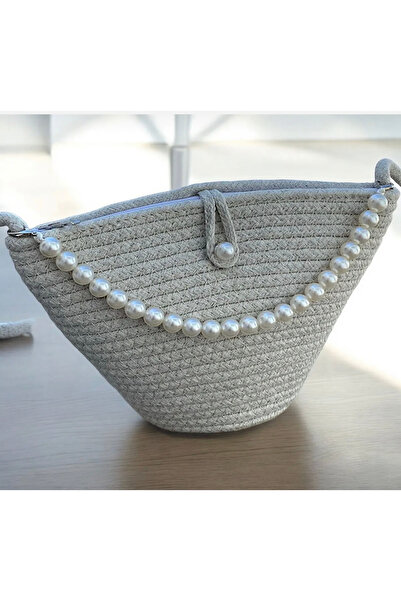 LEATHEROO Γυναικεία τσάντα ώμου σε μπεζ μαργαριτάρι σχέδιο