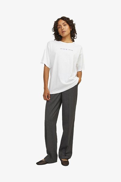 JJXX Tricou alb pentru femei Jxselma BlancdeBlanc - 12262605