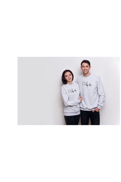 YOHO SPORT Дорогий Combin Світшот з бавовни з малюнком серцевого ритму - Шард...