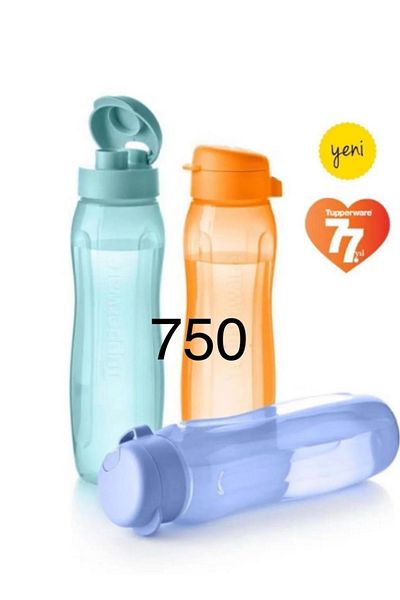 Tupperware 3 Water Bottles with 750 ml Capacity
