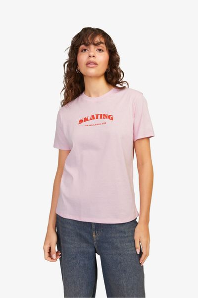 JJXX تي شيرت نسائي وردي من Jxdelilah Reg 12256027 -PinkLady