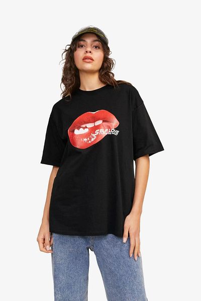 JJXX Jxkora - Tricou negru pentru femei 12254345 -Negru Loose Fit