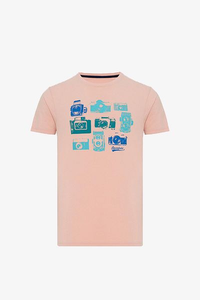 ROUTEFIELD Men's Pink T-shirt - Timer Rftımer23-pow
