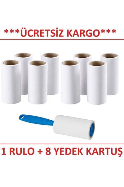 IKEA Cat Dog Hair Collector Roller Bastis with 8 Spare Cartridges