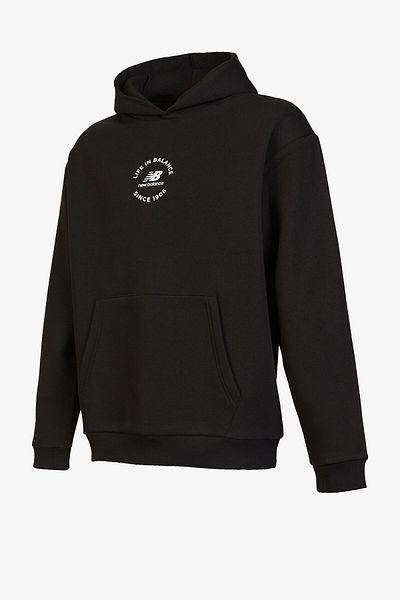 New Balance Unisex Μαύρο Φούτερ Lifestyle - Unh3347-bk