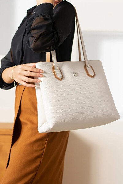 Just Polo Cream-Tan Women's Hand and Shoulder Bag - Large Size 4028