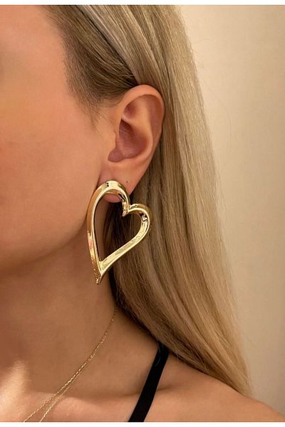 MioArt Heart Earrings - Large Size
