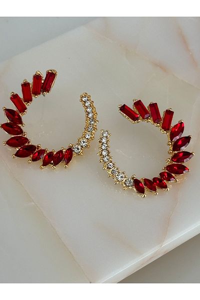 MioArt Shiny Stylish Crystal Jewelled Earrings