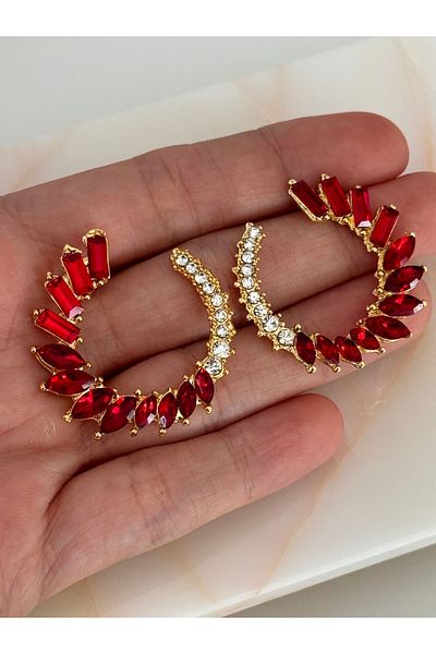 MioArt Shiny Stylish Crystal Jewelled Earrings
