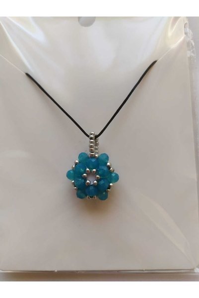 Sam Cevşen Necklace - String / Handcrafted Crystal Bead Knitted /