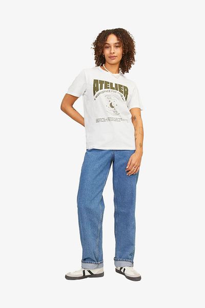 JJXX Jxletitia Women's White T-Shirt 12252011 -Blancdeblanc
