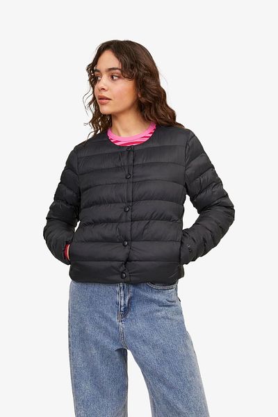 JJXX Jachetă neagră pentru femei Jxnora Lightweight Collar 12254757 -negru