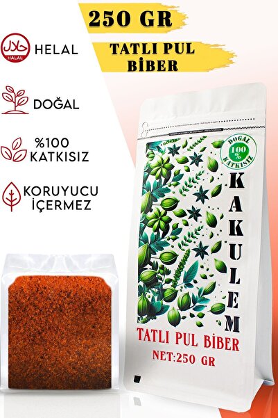 Kakulem SERTİFİKALI Güneşte Kurutulmuş Tatlı Pul Biber 250 GR