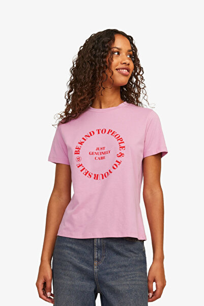 JJXX Jxjulie Reg Kadın Pembe T-shirt 12267110-moonlite Mauve