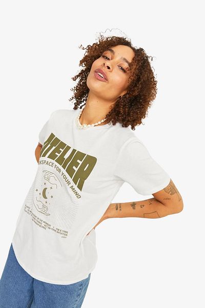 JJXX Jxletitia Women's White T-Shirt 12252011 -Blancdeblanc