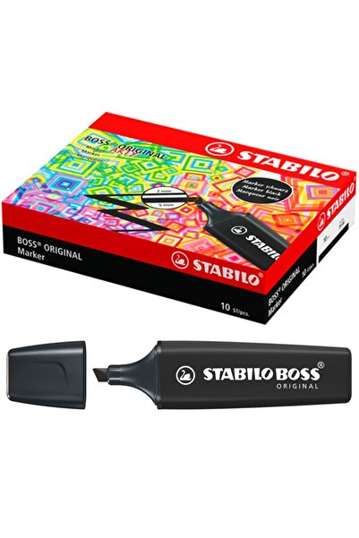 Stabilo STABİLO FOSFORLU KALEM BOSS SİYAH 10 LU PAKET SET