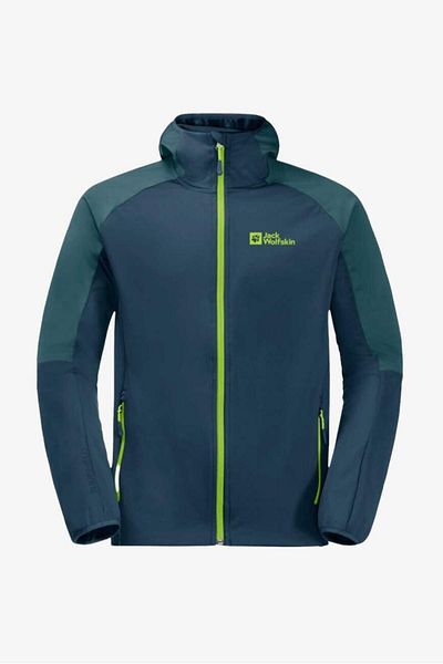 Jack Wolfskin Ανδρικό παλτό με κουκούλα Feldberg Green - M 1306922-1274