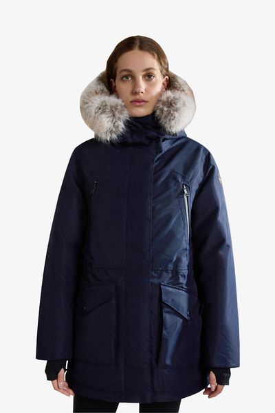 Napapijri A-Dna Explorer W Women's Blue Coat Np0A4Hhm1761