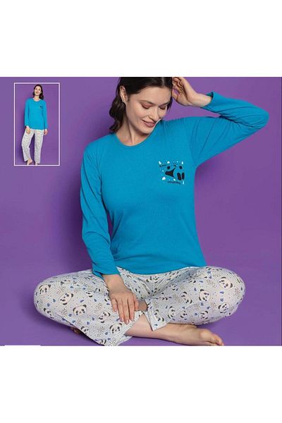 skycott Set de pijamale de vară cu mâneci lungi de mărime mare
