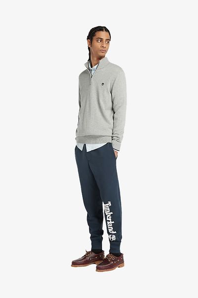 Timberland Men's Navy Blue Core Logo Cuffed Sweatpants -tb0a2bvf U10