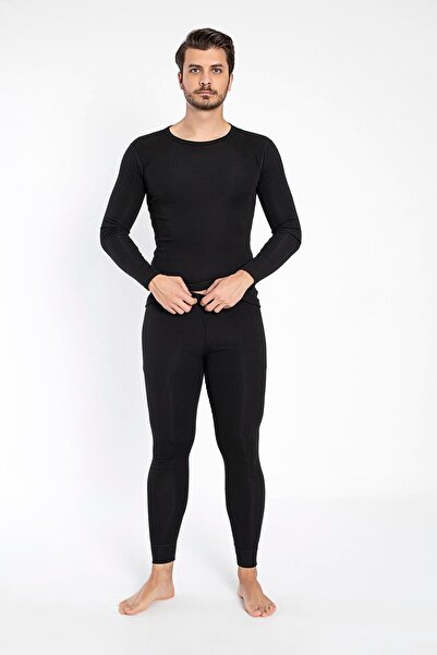 saac Men's Black Thermal Underwear Set - 580