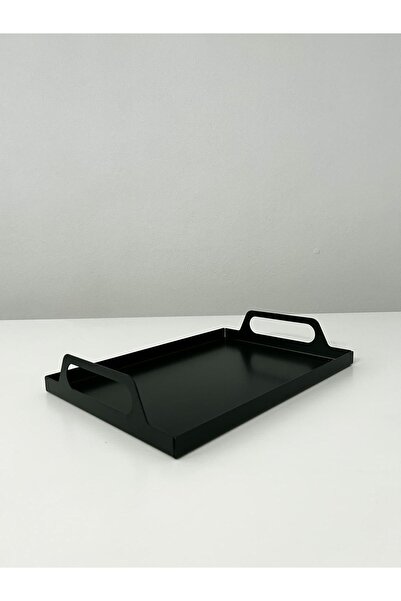 HAYYRAL صينية معدنية من إيرفوم مع مقبض، صينية تزيين، صينية شاي، قهوة، صينية يومية