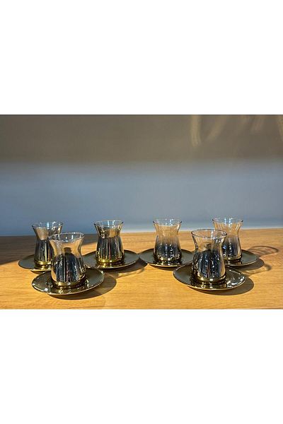decovien 12 Pieces 6 Personality Titanium Tea Set