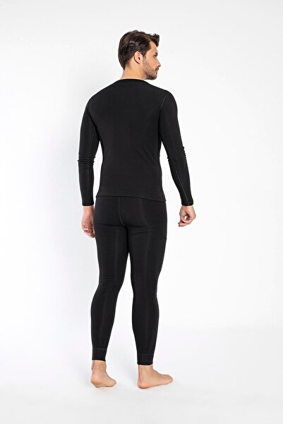 saac Men's Black Thermal Underwear Set - 580
