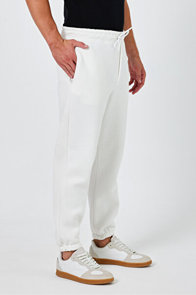 Tarz Cool Ανδρικό φλις/ζεστό παντελόνι φούτερ - κανονική εφαρμογή, ελαστικό πόδι