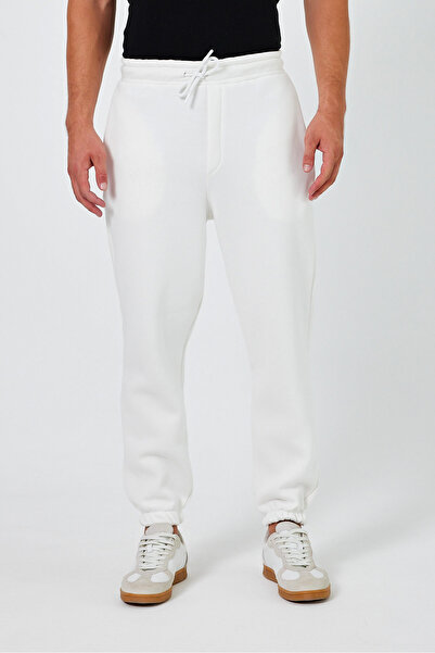 Tarz Cool Ανδρικό φλις/ζεστό παντελόνι φούτερ - κανονική εφαρμογή, ελαστικό πόδι